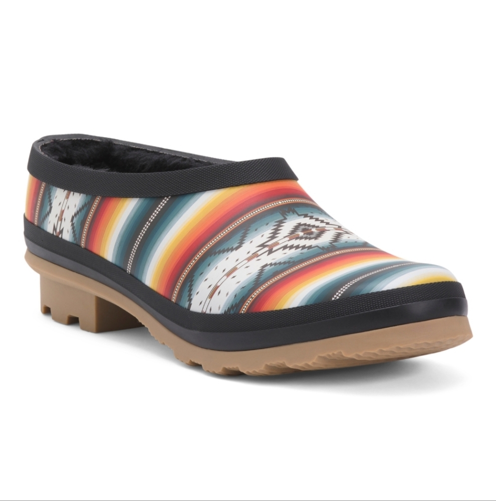 Colorful Women's Slip-On CLOGS   size 8 SUNSET RAINBOW pendleton saltillo